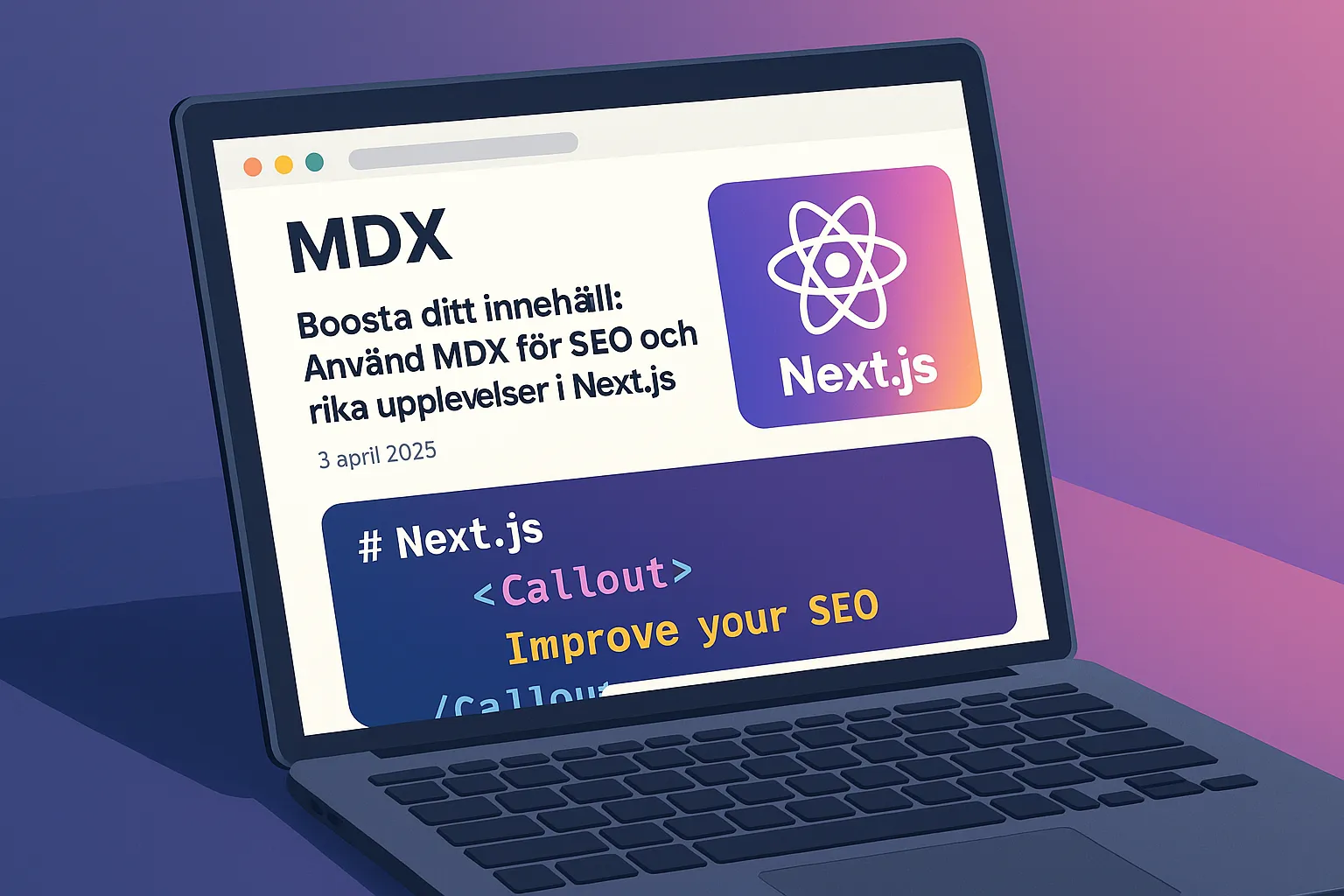 Boosta ditt innehåll: Använd MDX för SEO och rika upplevelser i Next.js